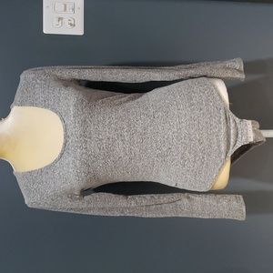 Madewell Gray U Neck Long Sleeve Bodysuit Sz L